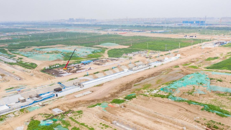 看建新金宝官方网站入口丨新金宝官方网站入口新区启动区首段管廊结构全线贯通
