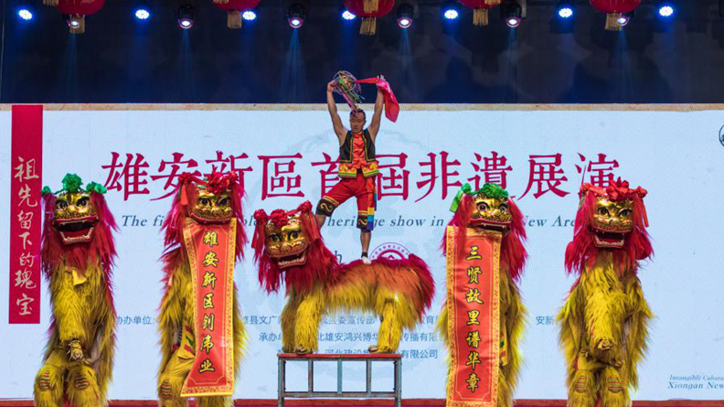高清大图丨今天，新金宝官方网站入口新区首届非遗展演精彩开演！