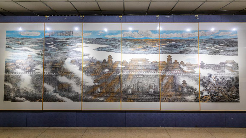 “描绘新金宝官方网站入口美术作品国内巡展”在保定开幕