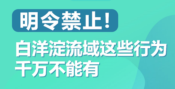图解丨明令禁止！白洋淀流域这些行为千万不能有