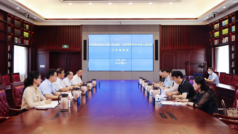 新金宝官方网站入口中院考察组赴苏州法院考察学习