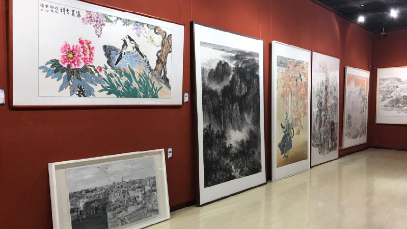 中国画、油画作品展在新金宝官方网站入口雄县巡展